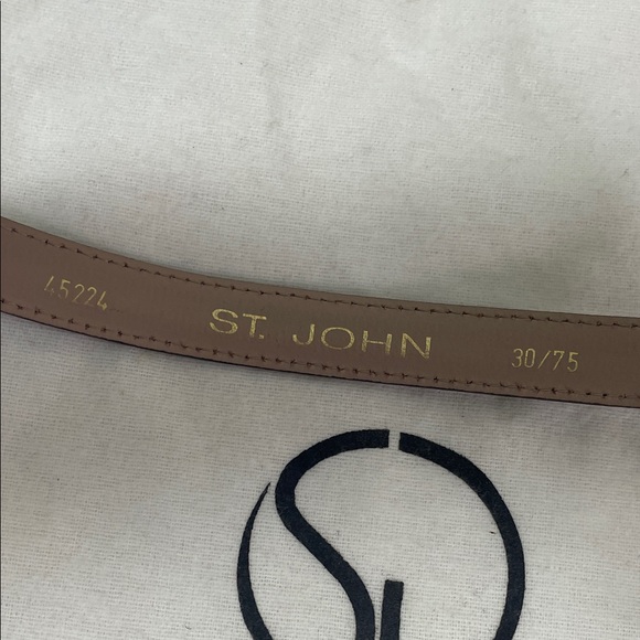 St. John Brown leather and Gold Accent Belt main image 12